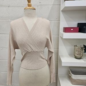 Faux wrap sweater